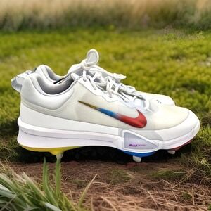 Nike Force Zoom Trout 9 Pro Metal Baseball Cleats SZ 15 Rainbow FB2907-106 NEW